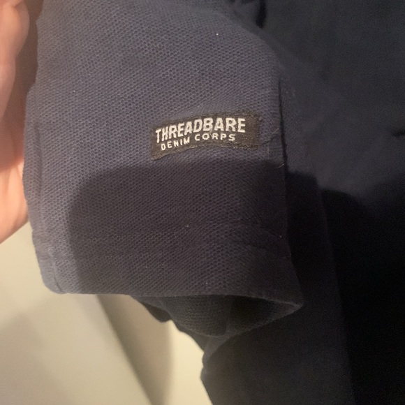 Stylish Threadbare Denim Corp 4 Tone 100% Cotton Blue Polo Shirt SZ Medium 🔥 - Picture 7 of 9